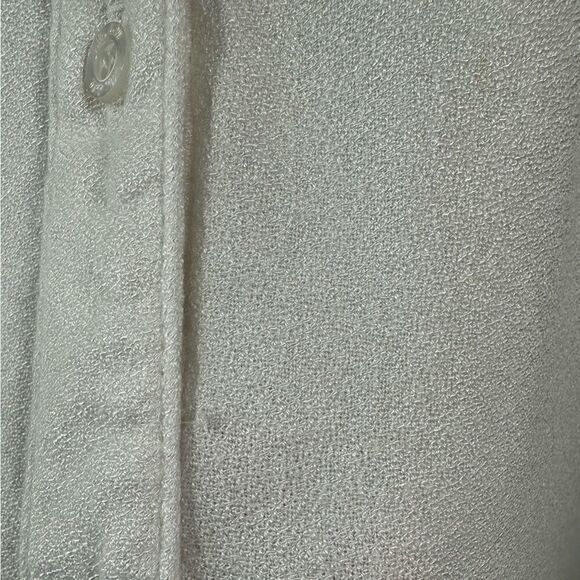 BELLA DAHL Women's Classic Long Sleeve Button Down Blouse White Size Small - Picture 11 of 12